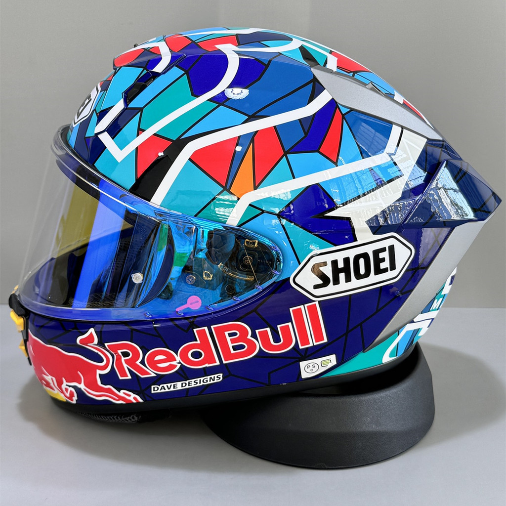 Shoei X15 Red Bull Barcelona หมวกกันน็อค SHOEI X15 Red Bull หมวกกันน็อคมอเตอร์ไซค์แบบเต็มหน้าขี่หมวกกันน็อคแข่งวิบาก