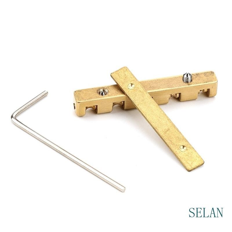 Selan ปรับ 5 สายเบสไฟฟ้า Nut ลูกกลิ้งทองเหลือง Basses Nut Replacement
