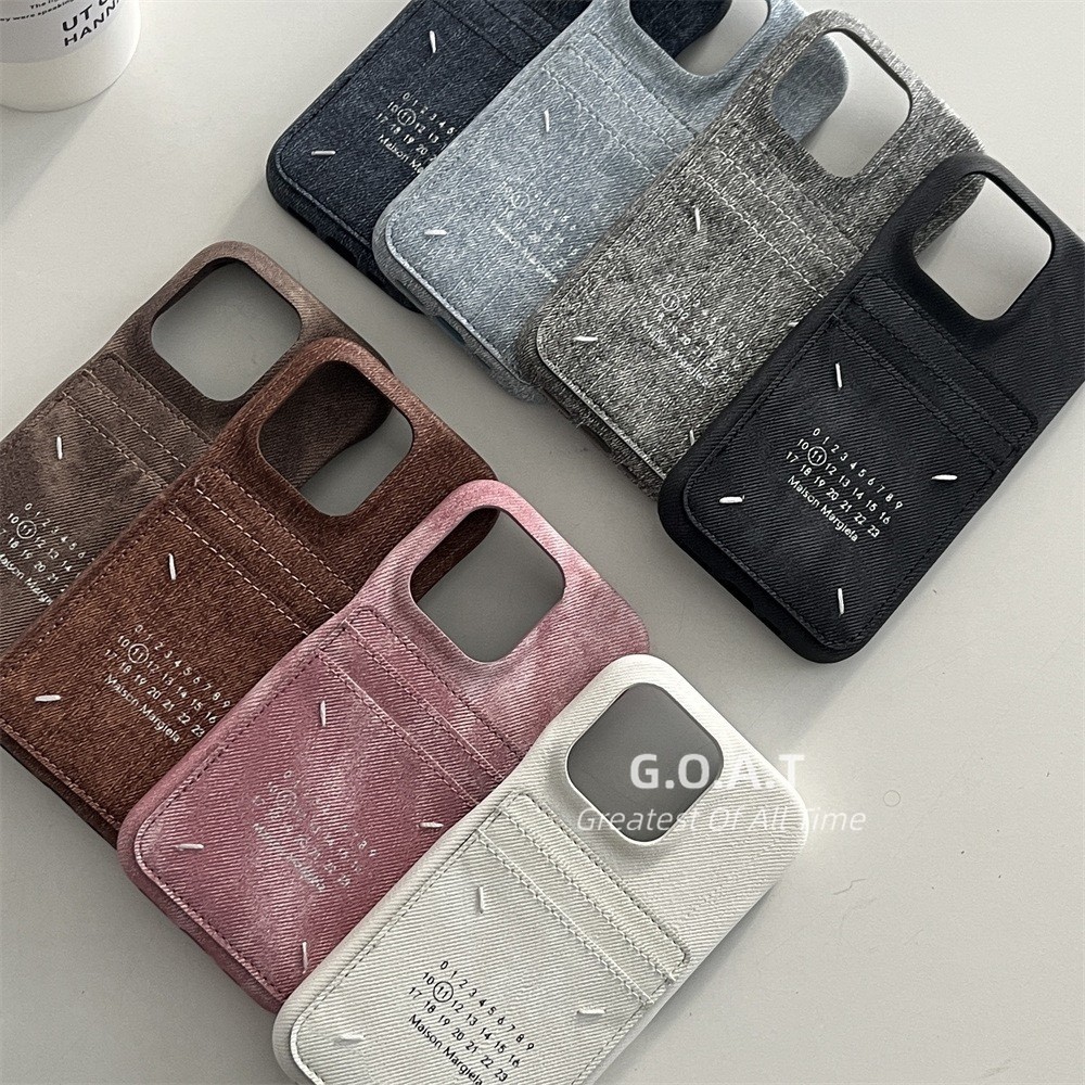 Goat กระเป๋าการ์ดสร้างสรรค์พร้อมเคสยีนส์ดีไซน์ยุโรปและอเมริกาเรียบง่าย ใช้ได้กับ iPhon 11 15 12 13 14 เคสโทรศัพท์ด้านหลังป้องกันการล่มสลาย
