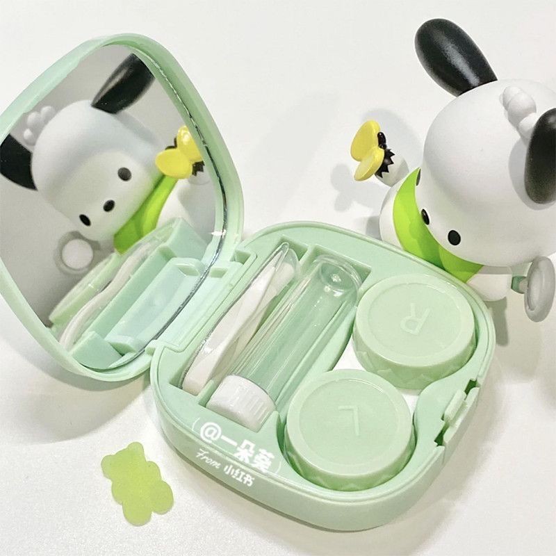 น่ารัก Sanrio Pacha Dog Melody คอนแทคเลนส์ Companion Box Care Box Small Simple Style MTP17