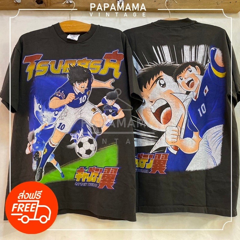 [ CAPTAIN TSUBASA ] original Bootleg แท้ เสื้อการ์ตูน กัปตันซึบาสะ เสื้ือวินเทจ men tshirt vintage shirt