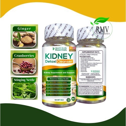 KIDNEY DETOXI CLEANSER Minimizes Kidney Stones softgel 100s