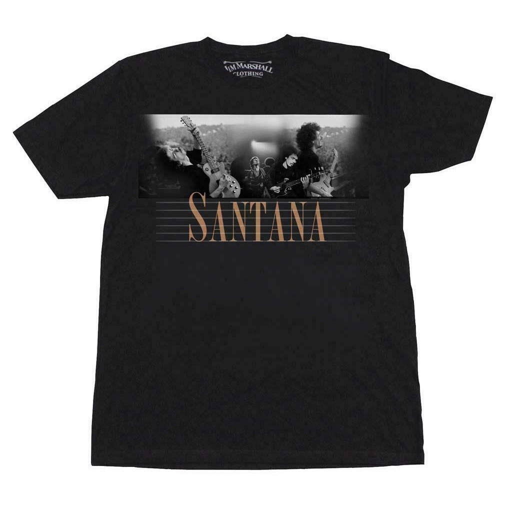 อ่อนนุ่ม  S-5XL  เสื้อยืด Carlos Santana Here and Then