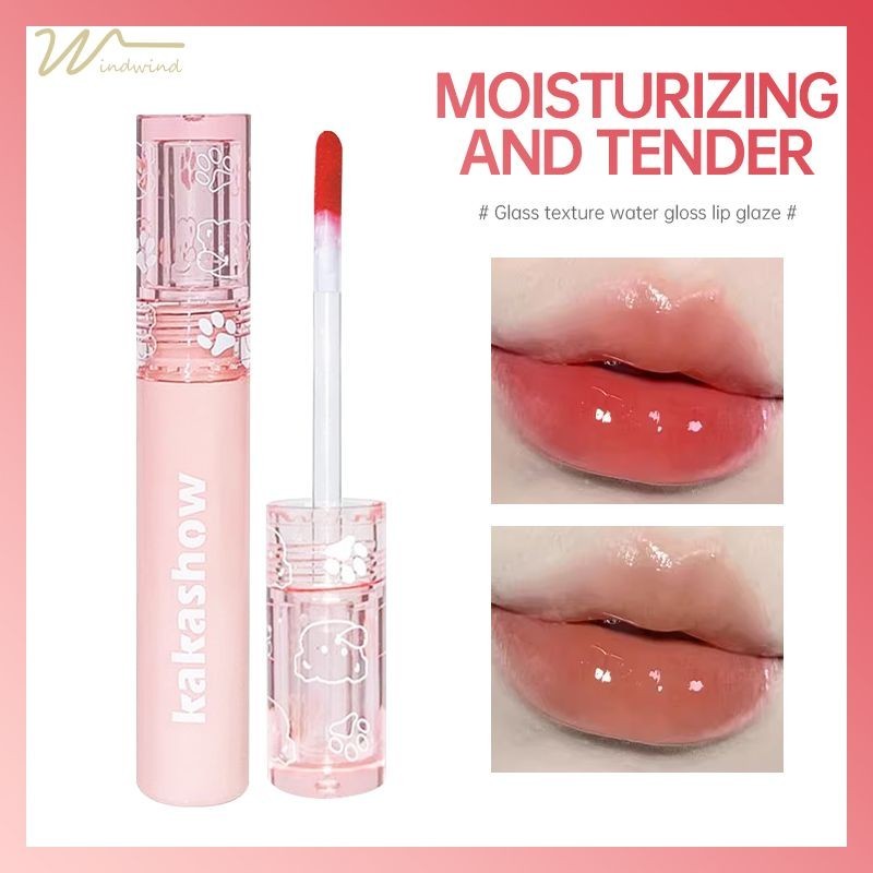 [Windind]KAKASHOW ลิปสติก ลิปกลอส เนื้อแมท เนื้อกำมะหยี่ สีชัด ติดทน-wind