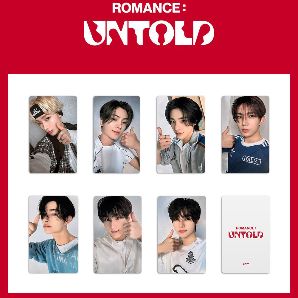 1-10pcs EN ROMANCE UNTOLD Album Lomo Card WVS Drjart Dicon Photocards MEMORABILIA DIMENSION：ANSWER MUSIC FOREST HEESEUNG JAKE JAY JUNGWON NI-KI SUNGHOON SUNOO SOLO Postcards