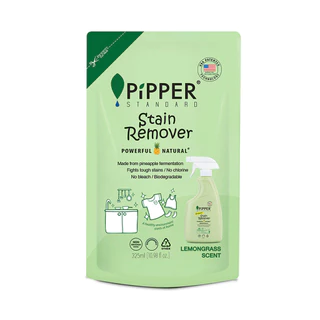 Pipper พิพเพอร์ สแตนดาร์ด ผลิตภัณฑ์ขจัดคราบ กลิ่นเลมอนกราส ถุงเติม 325 มล.