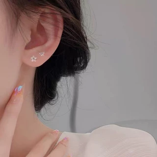 ⭐️ขายปลีก/ส่ง⭐️ต้มหูก้านพลาสติกแบบใส (แถมแป้น) ใส่กันรูหูตัน ต่างหูพลาสติก #M-0028