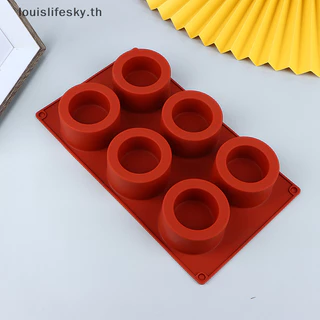 Llth 1 PC 6 หลุมรอบแม่พิมพ์เค้ก Decorag แม่พิมพ์ซิลิโคน DIY เค้กเบเกอรี่เครื่องมือร้อน