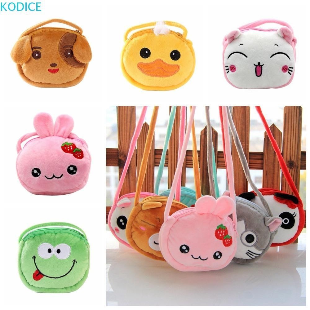 Kodice Plush Crossbody Wallet, สัตว์กระต่ายการ์ตูน Plush กระเป๋าสะพาย,กระเป๋าเหรียญการ์ตูน Plush Crossbody เด็กการ์ตูนข้อความกระเป๋าเด็กของขวัญ