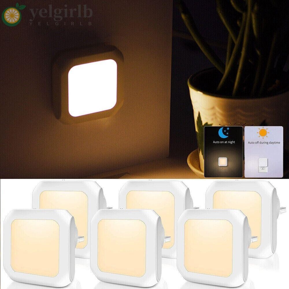 Yelgirlb โคมไฟเซ็นเซอร์, ไฟกลางคืน LED แบบเหนี่ยวนําอัตโนมัติแบบเสียบปลั๊ก, ปกป้องดวงตาแบบหรี่แสงได้, ไฟบันไดที่มีประสิทธิภาพ