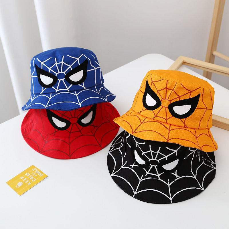 หมวกบักเก็ต ลายการ์ตูนสไปเดอร์แมน เข้ากับทุกการแต่งกาย แฟชั่นสําหรับเด็กผู้ชาย และเด็กผู้หญิง