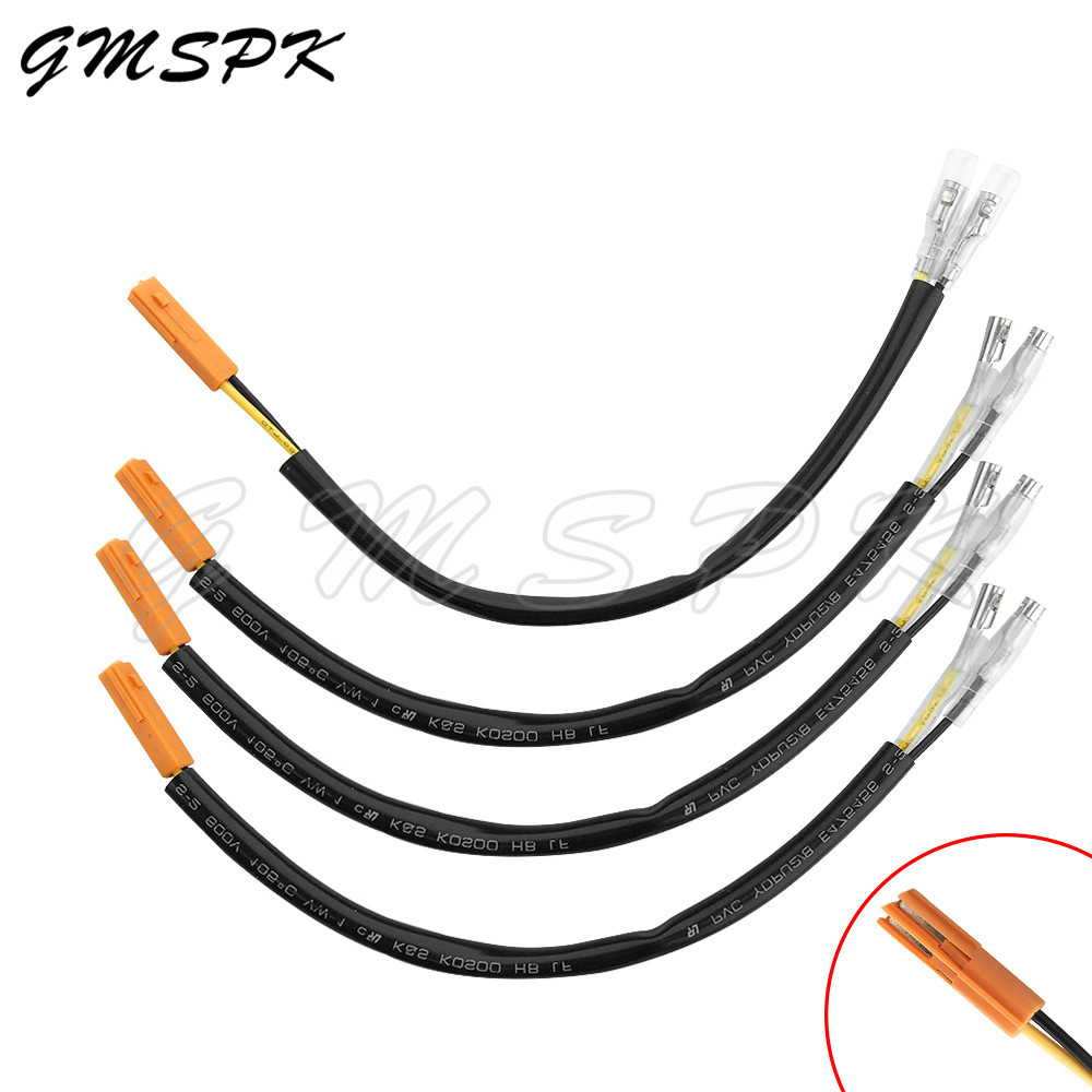 2/4pcs ไฟเลี้ยวอะแดปเตอร์ปลั๊กสายไฟ Fit สําหรับ HONDA CRF 250L CB 500X 500F 300F 650F CBR 500R 650R NC700 NC750