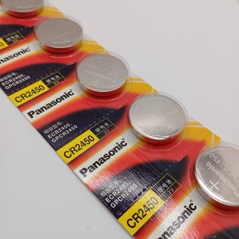 CR2450 ราคาต่อชิ้น ถ่านกระดุมลิเทียมpanasonicสำหรับใส่รีโมทรถยนต์และมอเตอร์ไซ CR2450 - รูปที่ 4