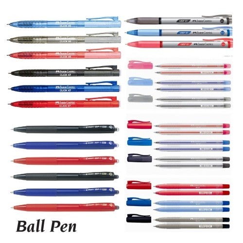 ปากกาลูกลื่น 0.5มม. 0.7มม. 1.0มม | Faber Castell Ball Pen Click X5 X7 Grip X5 X7 X10 NX23 | ปากกา Pi