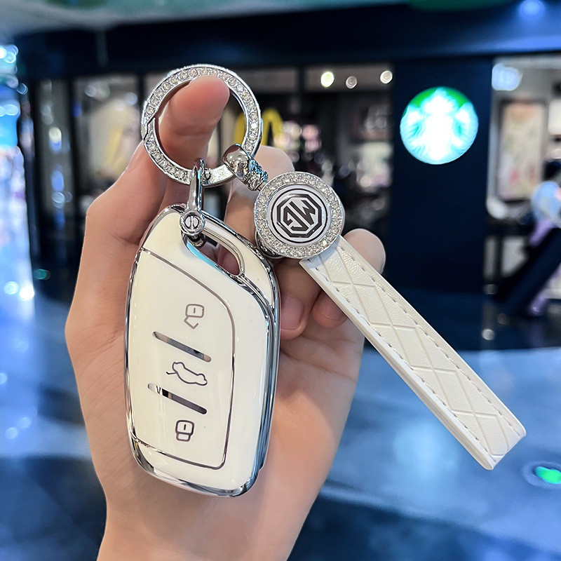 เคสกุญแจสำหรับ MG ZS MG5ราศีพิจิก Mulan แมกโนเลีย MG6หก MG4 EV นักบิน HS เปลือก ezs หัวเข็มขัด
