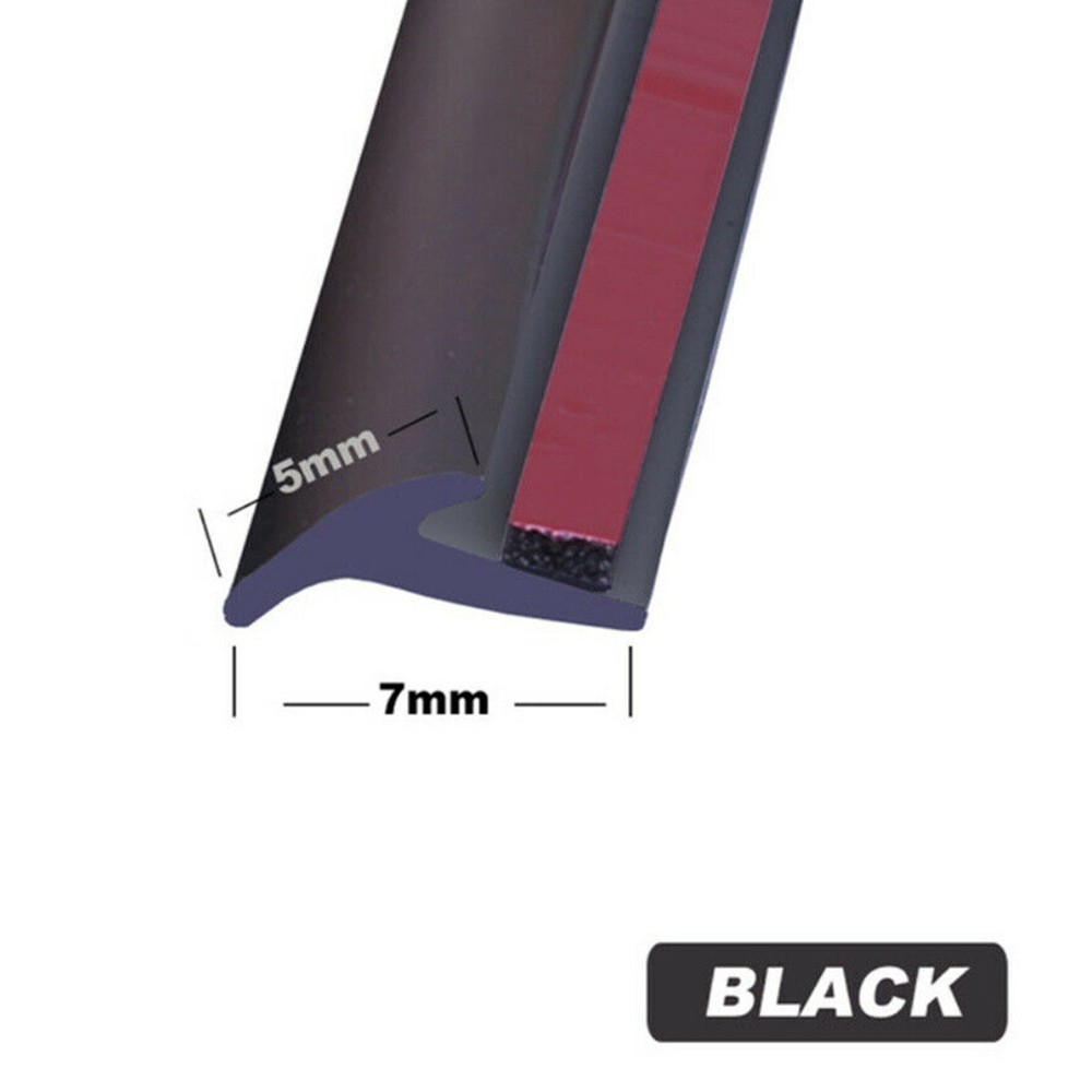 [ในสต็อก] 2m T-Type แถบปิดผนึกยางสีดําสําหรับรถขอบตัดกันชนกระโปรงด้านข้างริมฝีปาก