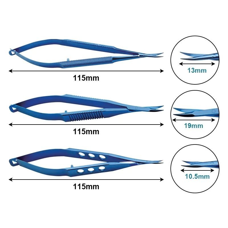 เครื่องมือเปลือกตา Westcott Stitch กรรไกรตากรรไกร Ophthalmic Instrument Titanium Alloy