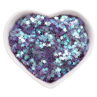 St. kunkka 3.5 มม.ดาวห้าแฉก AB เลื่อมที่มีสีสัน Macaron Magic สี Glitter ครีมกาวทําด้วยมือ DIY วัสดุแต่งเล็บอีพ็อกซี่ตกแต่ง