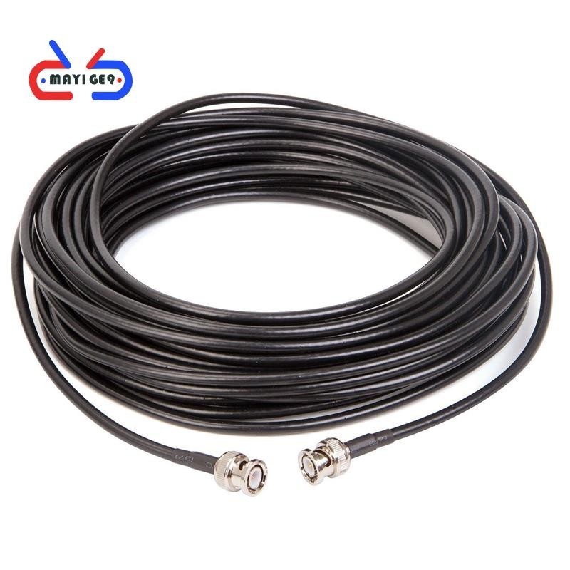 【mayige9】BNC Extension Cable RG-58 BNC ชาย BNC ชายสาย Coaxial Rg58A/U 50Ohm RF อะแดปเตอร์สายต่อ