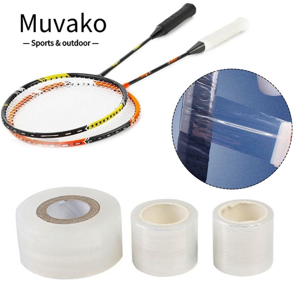 Muvako ไม้แบดมินตัน Overgrip, โปร่งใส Backing Cushion ผ้าขนหนู Sweatband Priming ฟิล์ม, Anti-sticking กันน้ํา Handle Wrap ไม้เทนนิส Grip