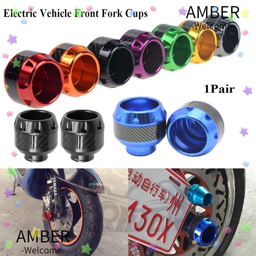 Amber 2 ชิ ้ น Falling Protector เหยียบรถยนต ์ ไฟฟ ้ า Sliders Crash Universal Moto อุปกรณ ์ เสริมความปลอดภัย