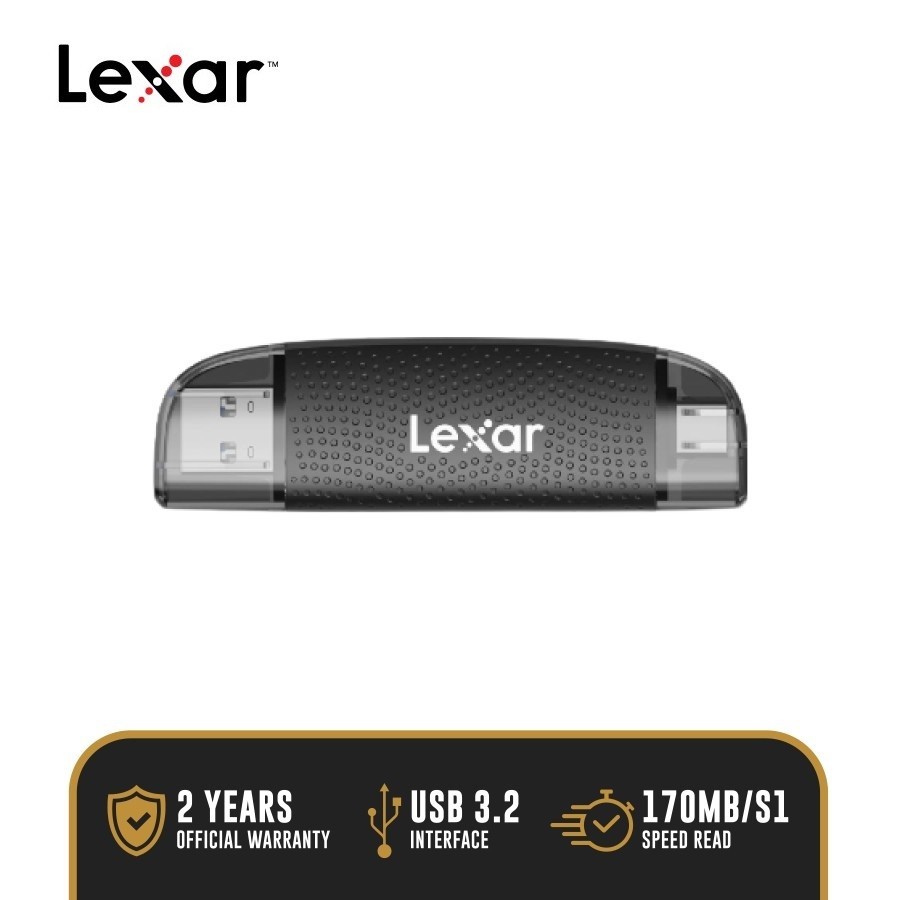 Lexar LRW310X MicroSD & SD Card OTG Dual Slot Card Reader