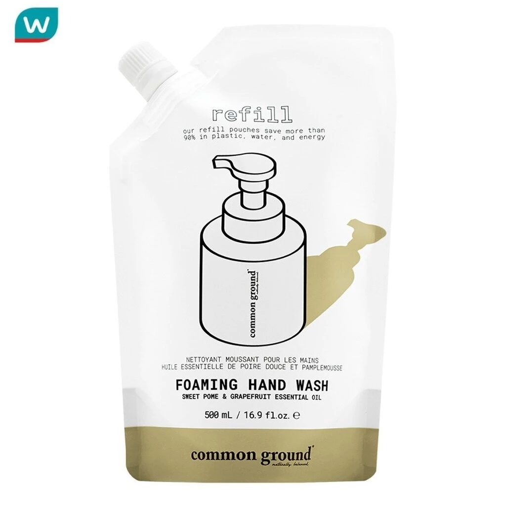 Common Ground คอมมอน กราวด์ โฟมล้างมือ รีฟิล กลิ่นสวีทโพมและเกรฟฟรุต 500 มล.