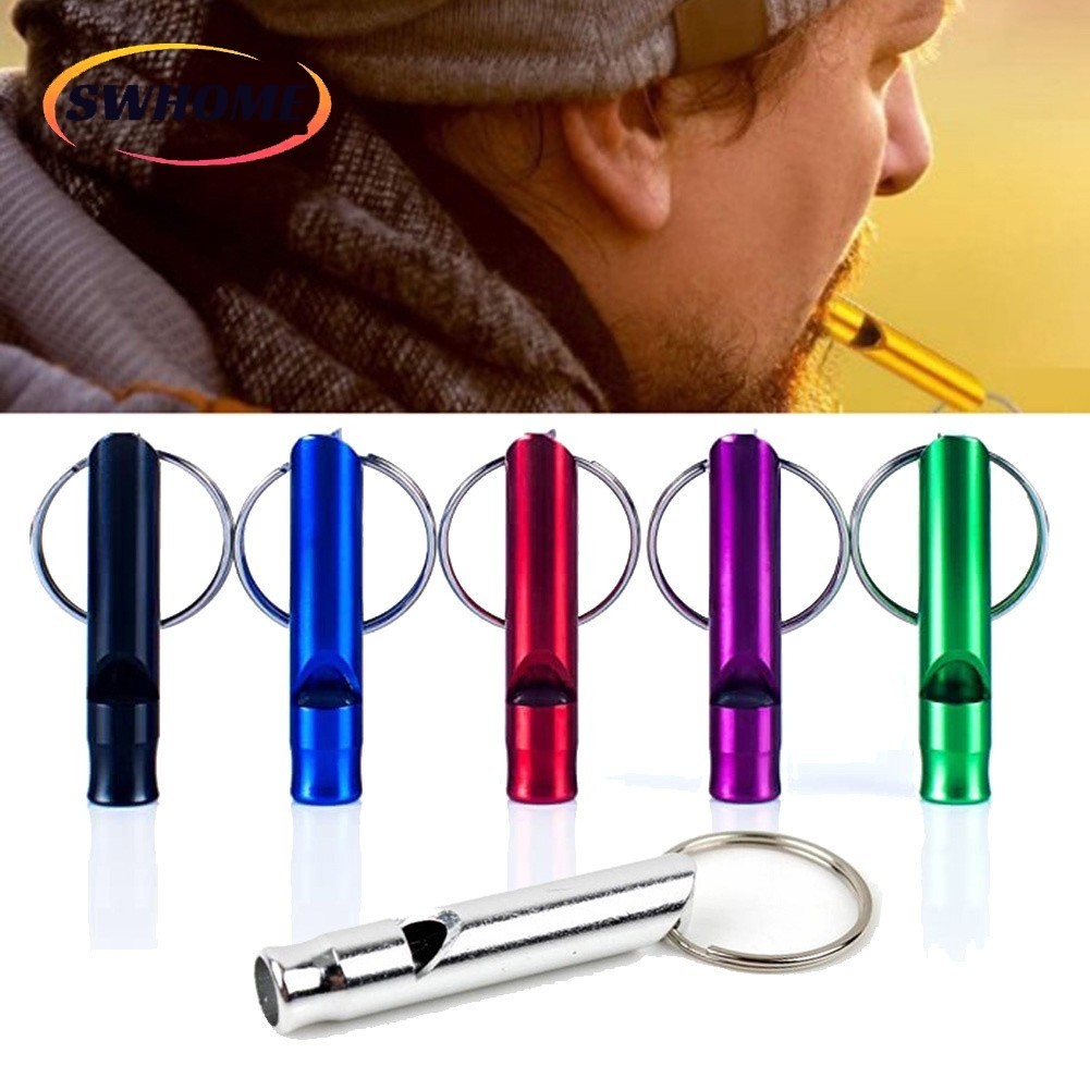 [SWHOME] Mini Survival Metal Whistle Distress Pet Training Feeding Helper ในสต็อก