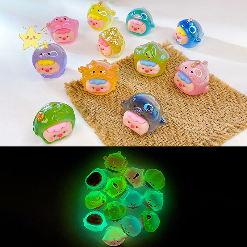 [JBTH] 1 ชิ้น Luminous Marine สัตว์ Micro เครื่องประดับภูมิทัศน์ตกแต่ง Miniature Figurines DIY อุปกรณ์ตกแต่งบ้านของขวัญ [JB]