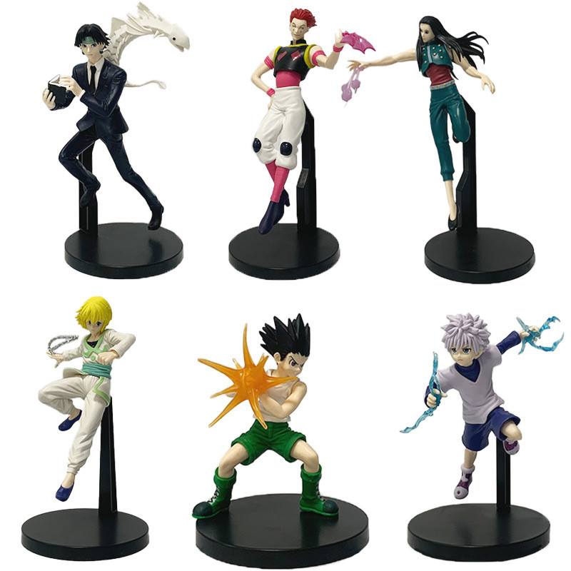 23 ซม.Action Figure HUNTER X HUNTER GON·FREECSS Killua Zoldyck Kurapika Chrollo Lucilfer Hisoka Illum Zoldyck HUNTERxHUNTER รูปตุ๊กตาตกแต่งคอลเลกชันของขวัญ