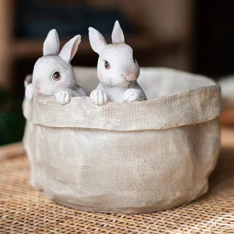 【พร้อมส่ง】แต่งสวน /ตกแต่งสวน/ของแต่งบ้าน เน็ตแดงมูลค่าสูงน่ารักกระต่ายน้อยระเบียงสวนจำลองกระถางดอกไม้สวนเนื้อกระถางดอกไม้ตกแต่งภูมิทัศน์ ราคา ถูกที่สุด ดีลบีเคเค