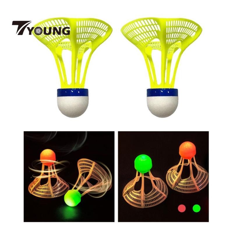 [มีจําหน่าย] ลูกขนไก่แบดมินตัน LED กีฬากลางแจ้ง การฝึกกีฬาในร่ม ความต้านทานลม