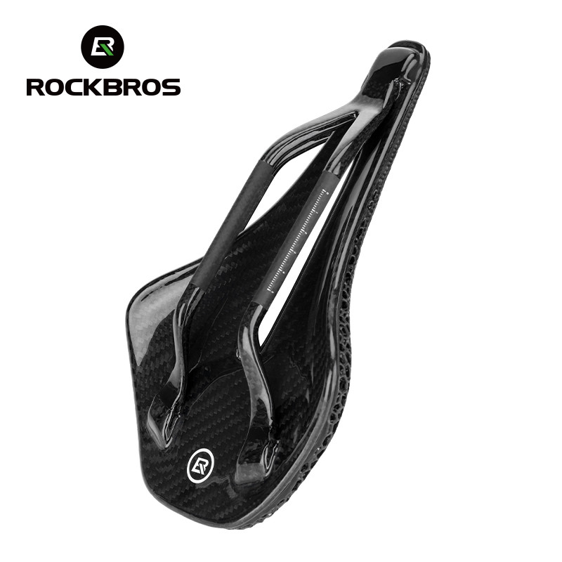 Rockbros 3D การพิมพ์จักรยานอานเบาะคาร์บอน Fibre น้ําหนักเบา Streamline แผนที่จักรยานอานรังผึ้งตาข่ายกันกระแทก Hollow Breathable Professional จักรยานอุปกรณ์เสริม - รูปที่ 6