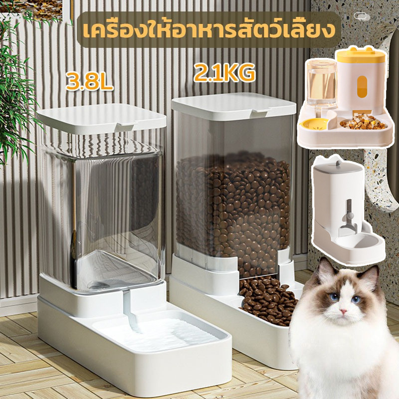เครื่องให้อาหารสัตว์เลี้ยง เครื่องให้น้ำและอาหารสัตว์เลี้ยงอัตโนมัติ  ที่ให้อาหารอัตโนมัติ