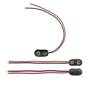 2ชิ้น ขั้วถ่าน 9v PP3 MN1604 9V แบตเตอรี่คลิปหัวเข็มขัดขั้วต่อ I เชื่อมต่อสายเคเบิล 9V ขั้วแบตเตอรี่ ตัวเชื่อมต่อสายไฟ