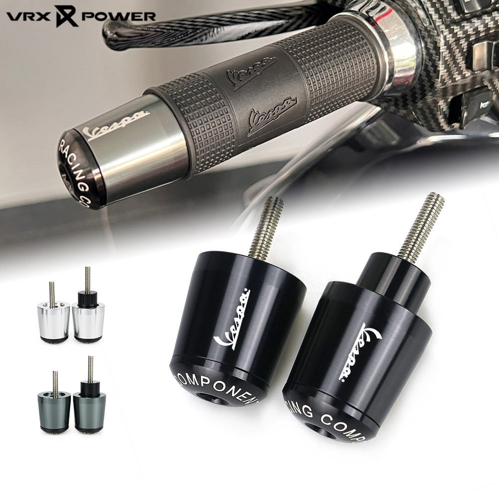 Cnc ปลั๊กปลายแฮนด์สําหรับ Vespa Sprint Primavera S125 LX150 GTS Motorccyle Handlebar Grip End Plug Balancer Block