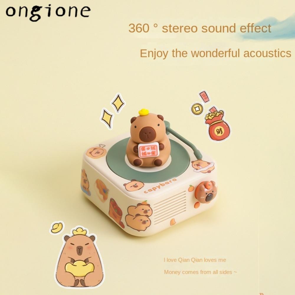 Ongione ลําโพงบลูทูธ,สเตอริโอบลูทูธสเตอริโอขนาดเล็ก,น่ารัก DIY Kapi Bara Mobile Portable Audio Desktop