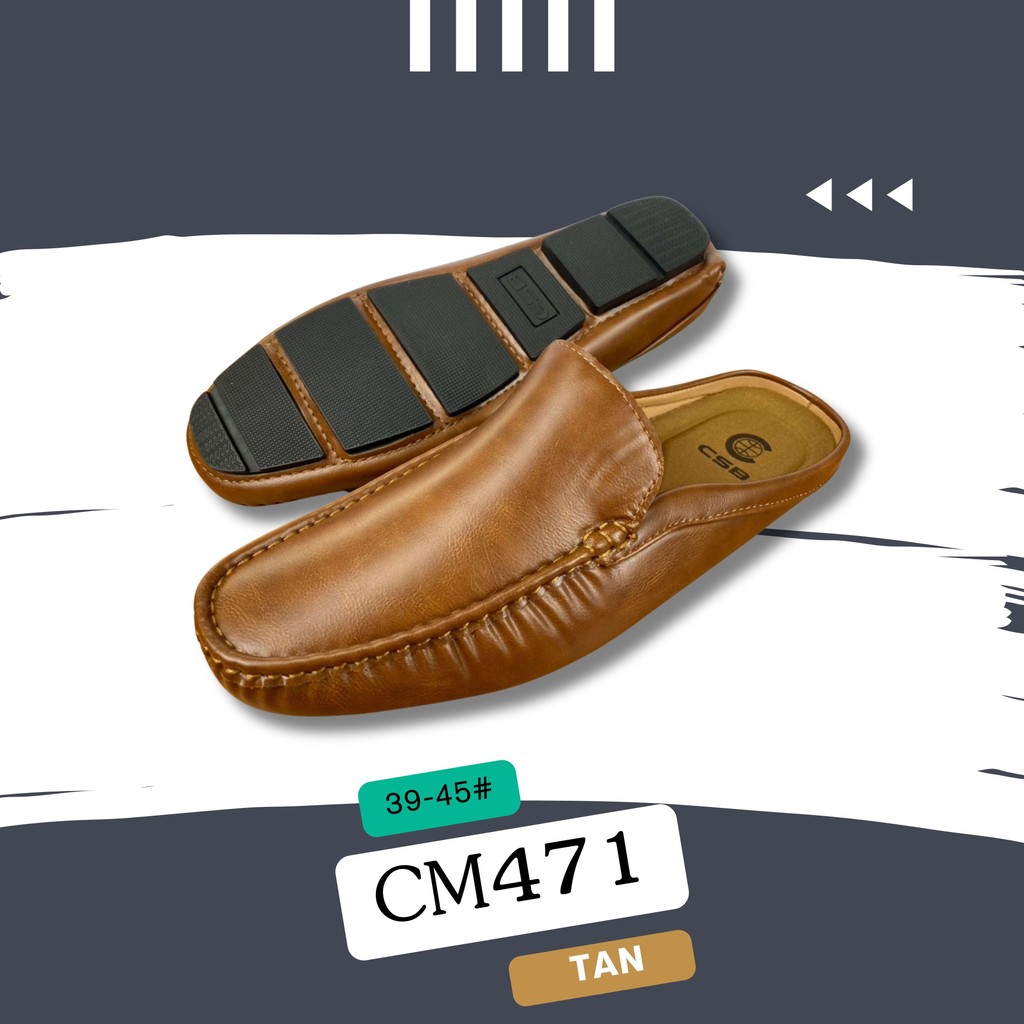 C471 รองเท้าลำลองผู้ชายแบบเปิดส้น สไตส์แฟชั่นพื้นเตี้ย พร้อมส่ง
