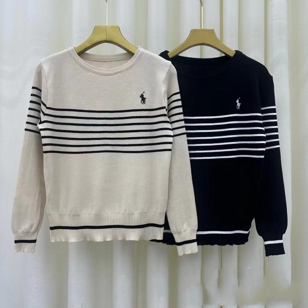 Xiaoma222xiaoma111 ฤดูใบไม้ร่วงสไตล์ใหม่เวอร์ชั่นเกาหลีรอบคออารมณ์ Retro ลายปักเสื้อแขนยาวผู้หญิงหมายเหตุ 得 ขนแกะทอ W3GW