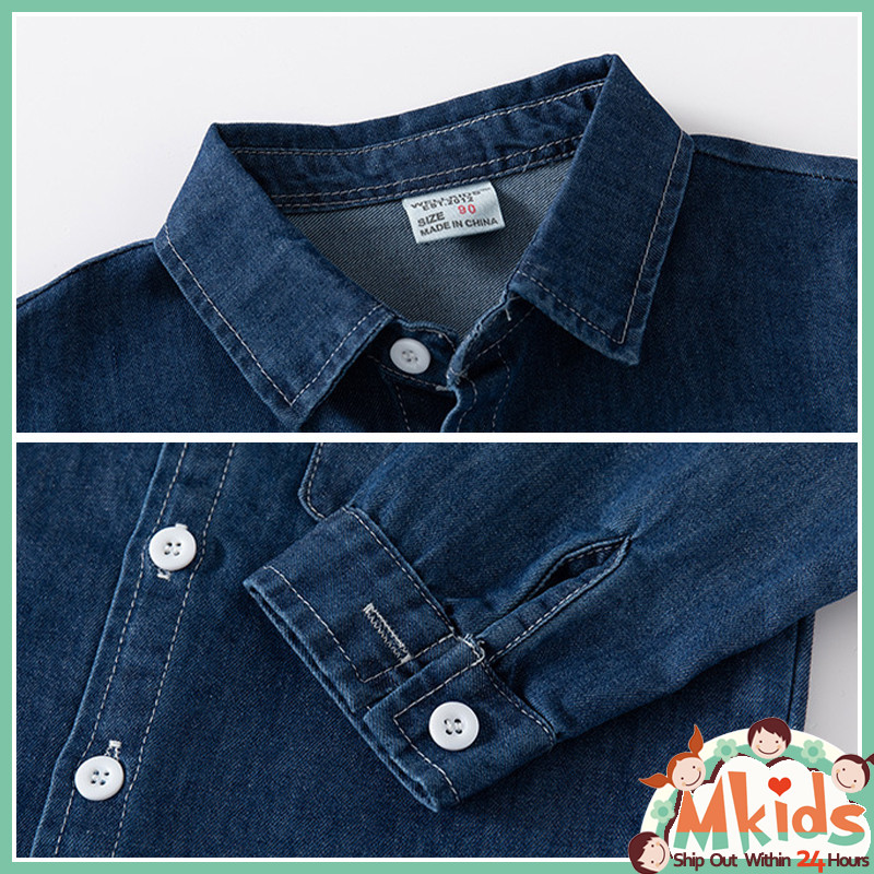 [ส่งจากในประเทศ🚚] เสื้อยีนส์สําหรับเด็กฤดูใบไม้ผลิและฤดูใบไม้ร่วงกีฬาเกาหลีแขนยาวเสื้อลําลองเสื้อแจ็คเก็ตสําหรับเด็ก 2-8ปี - รูปที่ 5