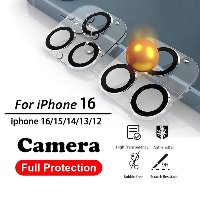 3d กล้อง Len Protector สําหรับ iPhone 16pro/15pro/14 Pro/13 Pro Max Mini/12/11 Pro Max HD เลนส์กล้องป้องกันหน้าจอกระจกนิรภัยป้องกันฟิล์ม