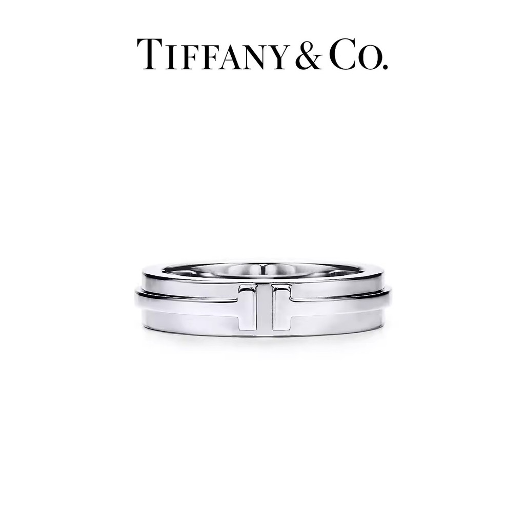 [พร้อมกล่อง] Tiffany & Co./Tiffany Tiffany T Series แหวนแคบ [คลังสินค้าพร้อม]