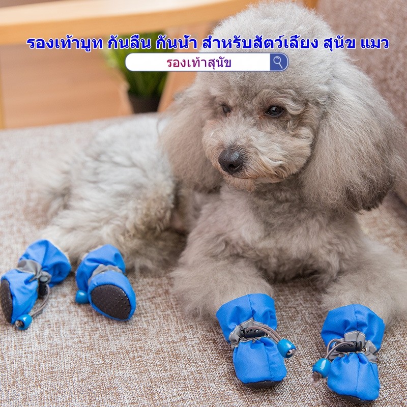 รองเท้าสุนัข รองเท้าสัตว์เลี้ยง แมว กันฝน กันลื่น ยางซิลิโคนหนา รองเท้าบูท กันลื่น กันน้ํา สําหรับสัตว์เลี้ยง สุนัข แมว
