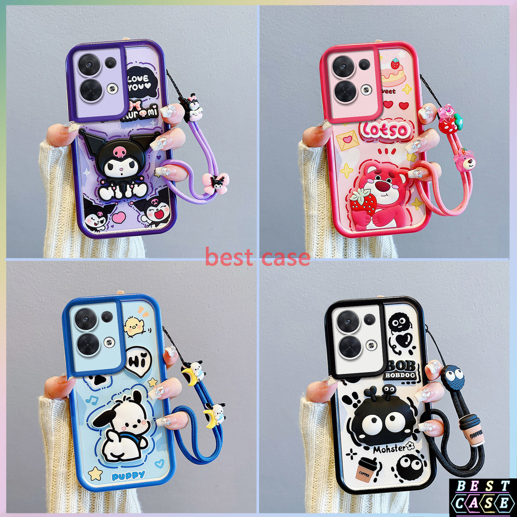 เคส oppo reno8 pro 5g เคส oppo Reno 8 Pro 5G เคสสตรอเบอร์รี่หมีKuromiการ์ตูนสามมิติรูปตุ๊กตาน่ารักนุ่มเคสโทรศัพท์BB-TYGZ