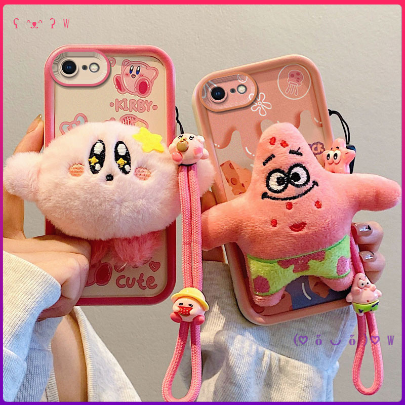 ปลอกสําหรับ iPhone 6 S Plus 3D Custom Plush Doll Patrick Strawberry Bear Kiti Cat Culomi TPU น่ารักเคสโทรศัพท์