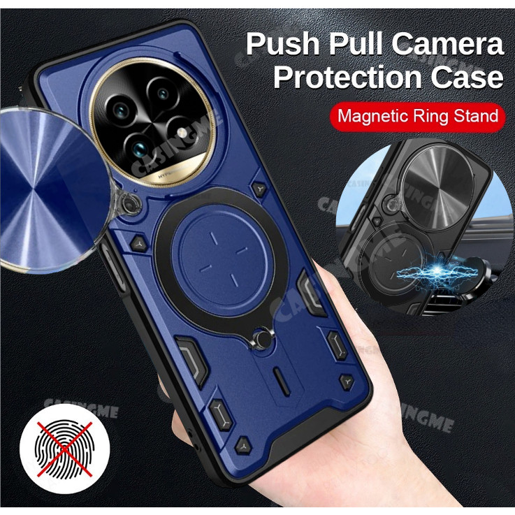 Realme 13 Pro + 5G 2024 เกราะกันกระแทก Push ดึงกล้องสําหรับ Realme 13Pro Realme13 13Pro + 13 Pro + 13X 5G 4G กรณีรถแม่เหล็กแหวน Shell ฝาหลังเคสโทรศัพท์