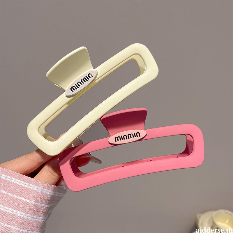 aidderse.thSimple Letter สี่เหลี่ยมผืนผ้า Hairpin ผู้หญิง Candy-สี Hairpin คลิปฉลามขนาดใหญ่-