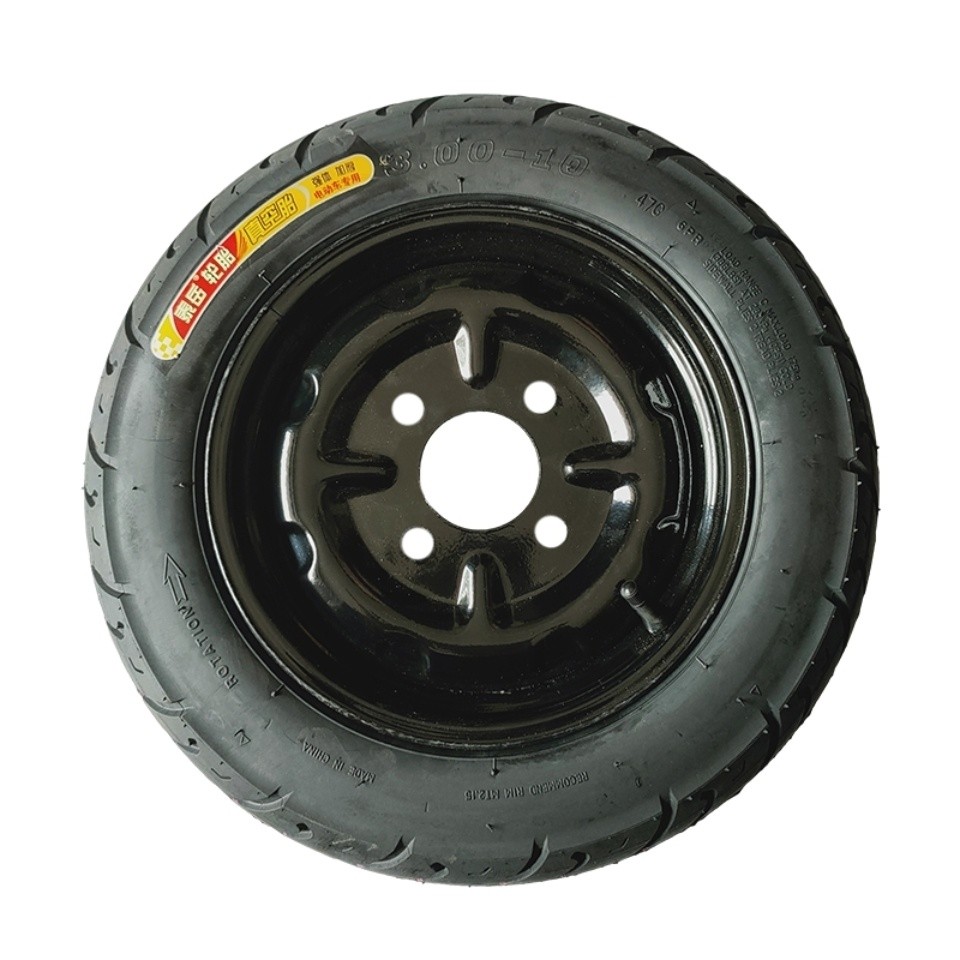 รถสามล้อไฟฟ้า300/350/375-12/-10-8ยางสูญญากาศแหวนเหล็กด้านในและด้านนอก