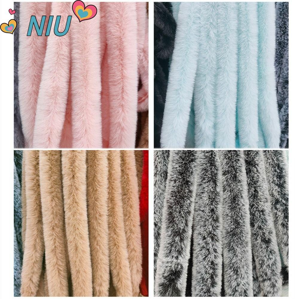 Niuyoujs Faux Fur Ribbon Tape, Stage เครื่องแต่งกาย 1M Fluffy Trim, Cuff Plush Strip DIY เครื่องแต่งกายเย็บ Handmade Wool Tops ประดิษฐ์แถบขนสัตว์ตกแต่ง