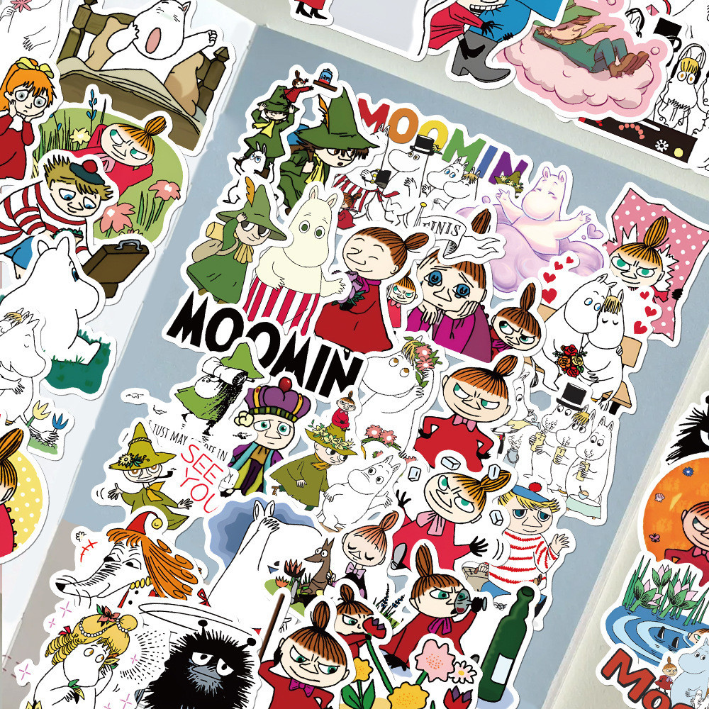 พร้อมส่ง cute มูมิน MOOMIN Valley ANIME STICKER สติกเกอร์ กันน้ำ รูปแบบที่แตกต่างกัน 50ชิ้น